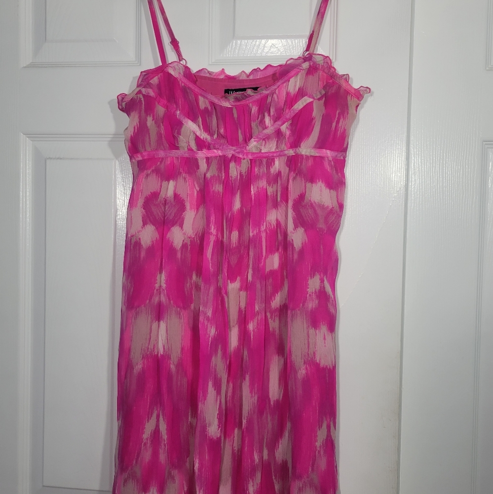 INC pink silk mini dress